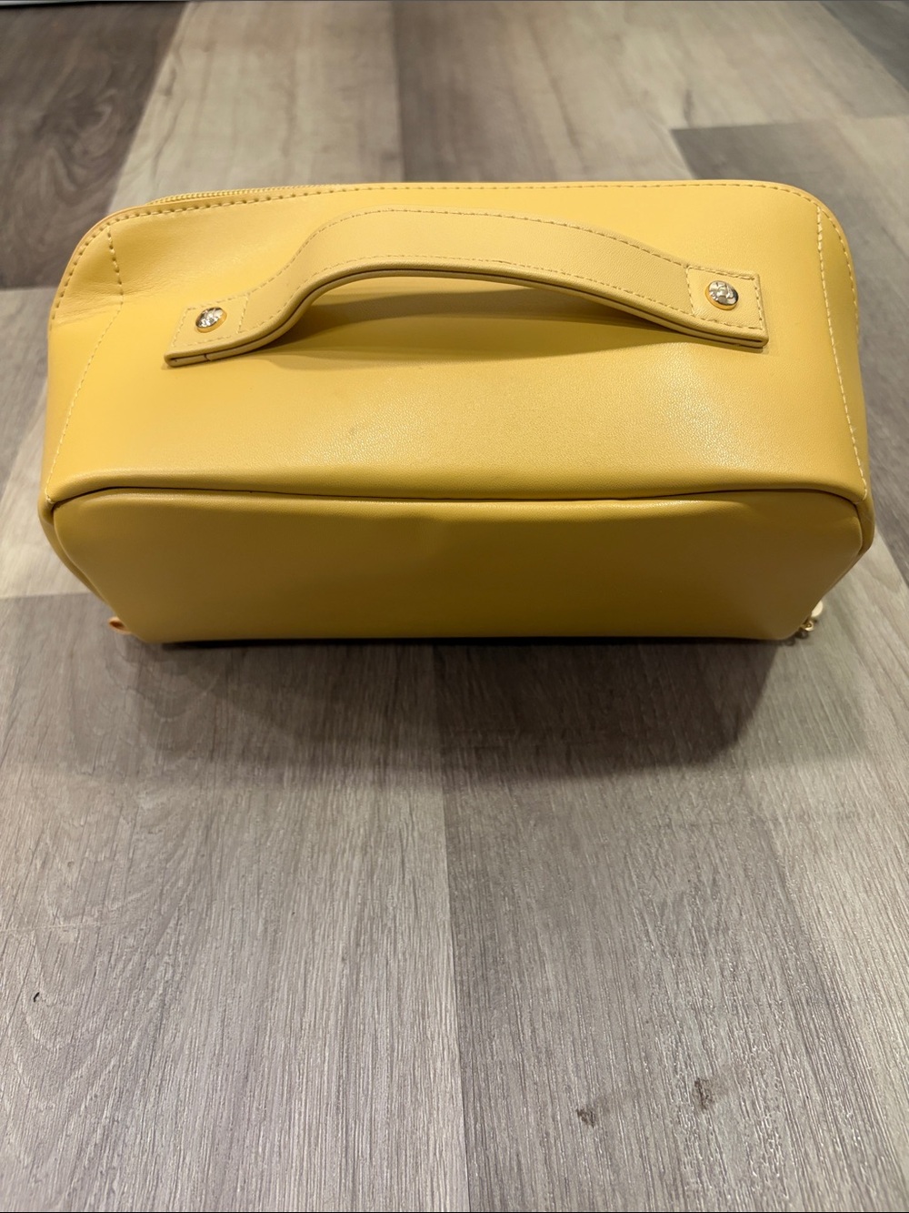 Yellow Top-Handle Cosmetic Case - Picture 3 of 6